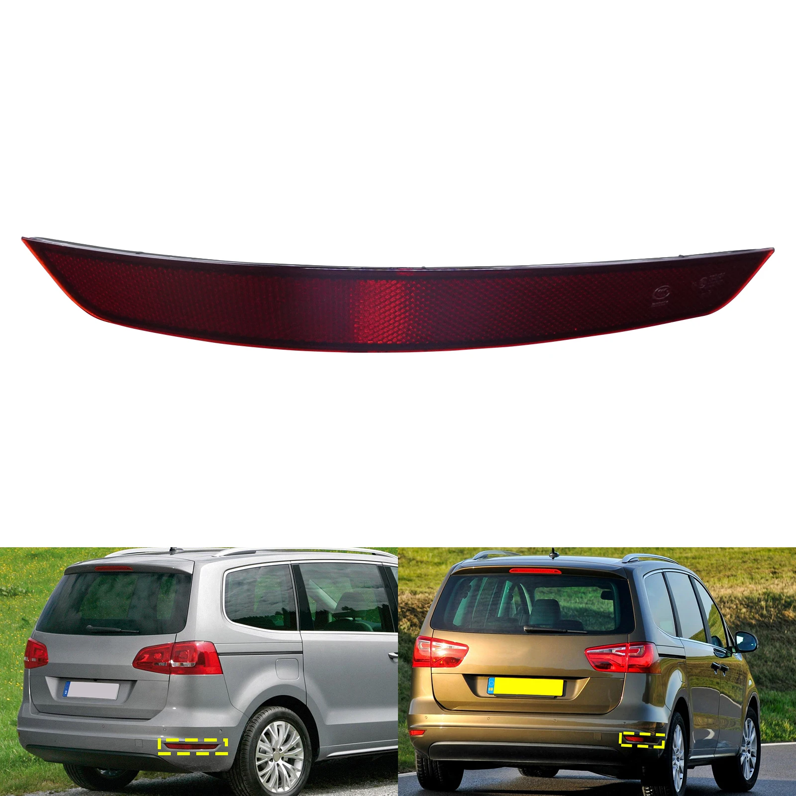 

Правый задний бампер, отражатель, крышка в сборе, O/S для VW Sharan 7N 11-16