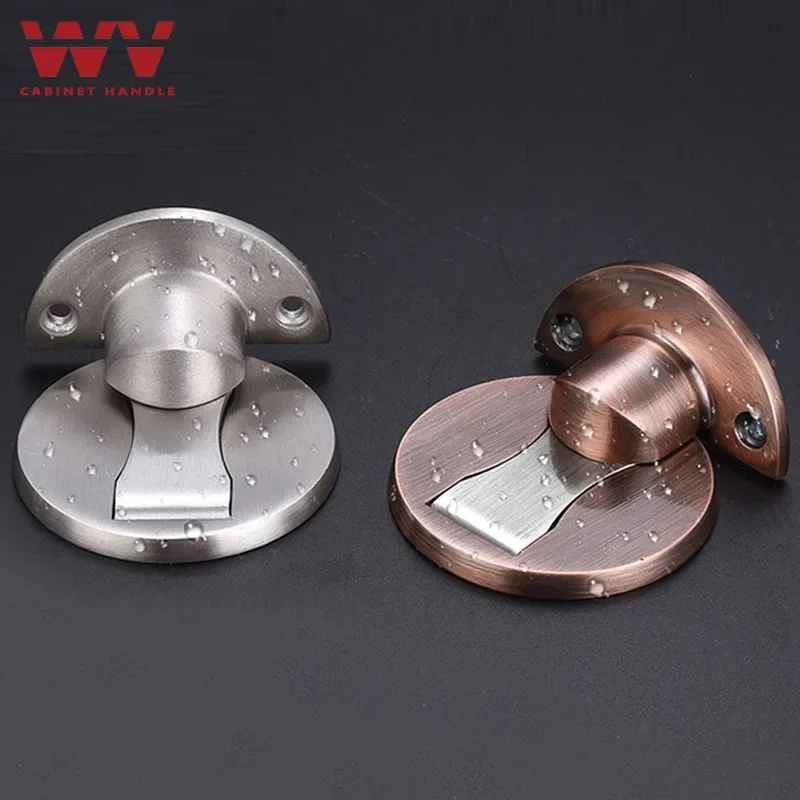 

WV Magnetic Door Stops Door Stopper Security Protection Hidden Door Draft Holders Catch Floor Nail-free Doorstop Hardware