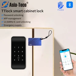 TTLOCK Smart Drawer Lock Electric RFID 13.56MH IC Card Cabinet Locker Unlock Intelligent App Keyless Sensor Lock Easy To Install