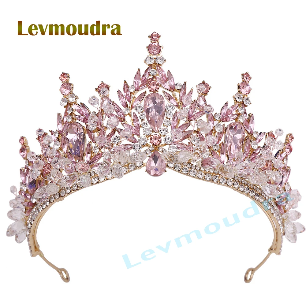 

Levmoudra Tiaras and Crowns for Women Birthday Headband for Girls Crystal Queen Crowns Hair Accessories for Bride Party