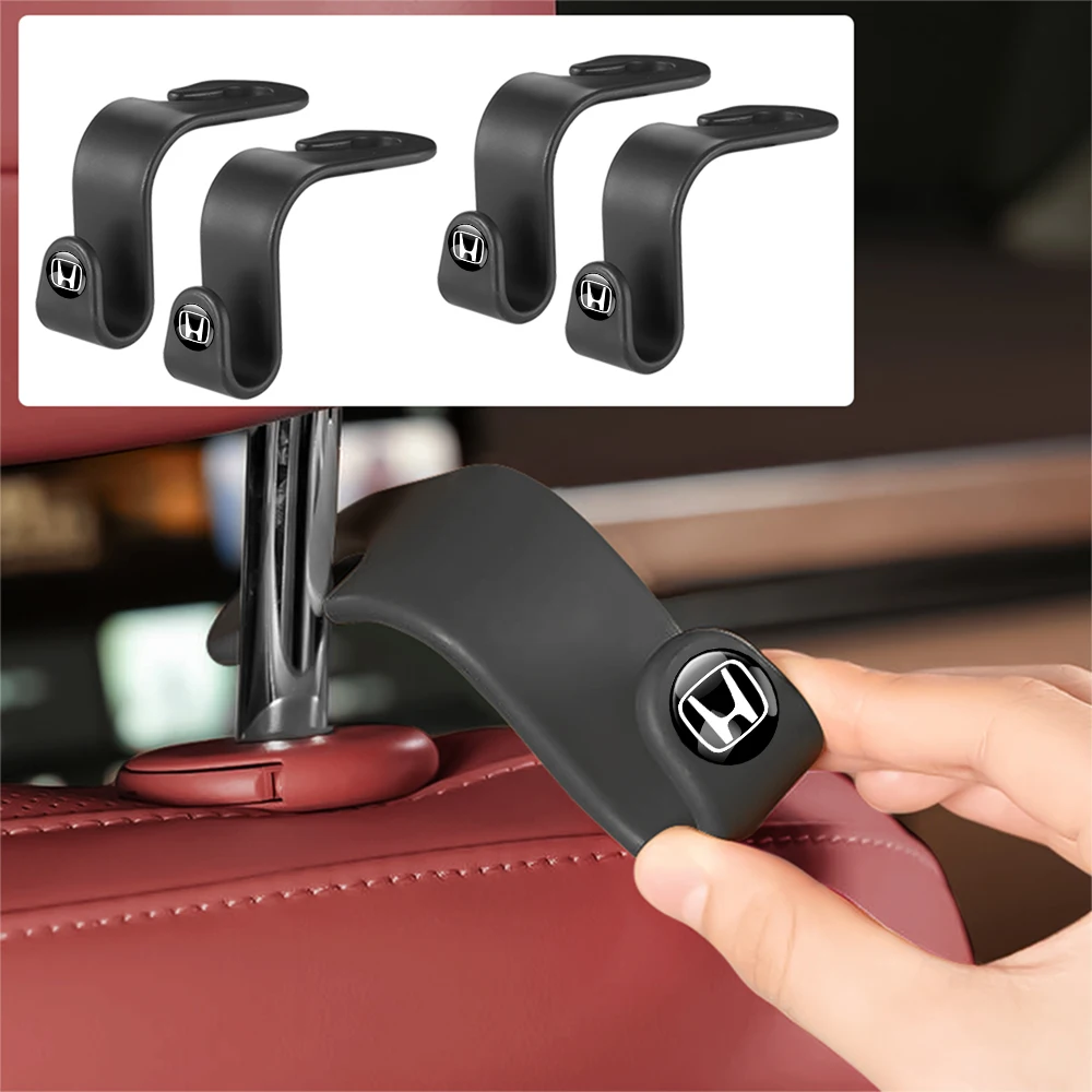 

2/4pcs For Honda Jazz Crv Accord Pilot City Prelude Mugen Power Car Seat Back Hook Organizer Holder Storage Hanging Center Cover