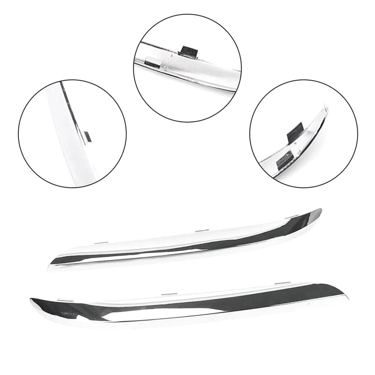 68127941AB, 68127940AB for Chrysler 300 2011-2014 Front Bumper Molding Trim Set Left+Right