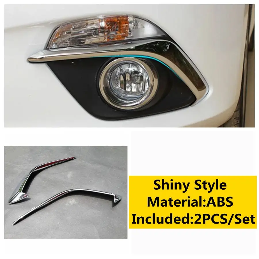 ABS Chrome Front Bumper Fog Lights Lamps Eyebrow Decor Panel Cover Trim For Mazda 3 2014 - 2016 Exterior Decoration Accessories