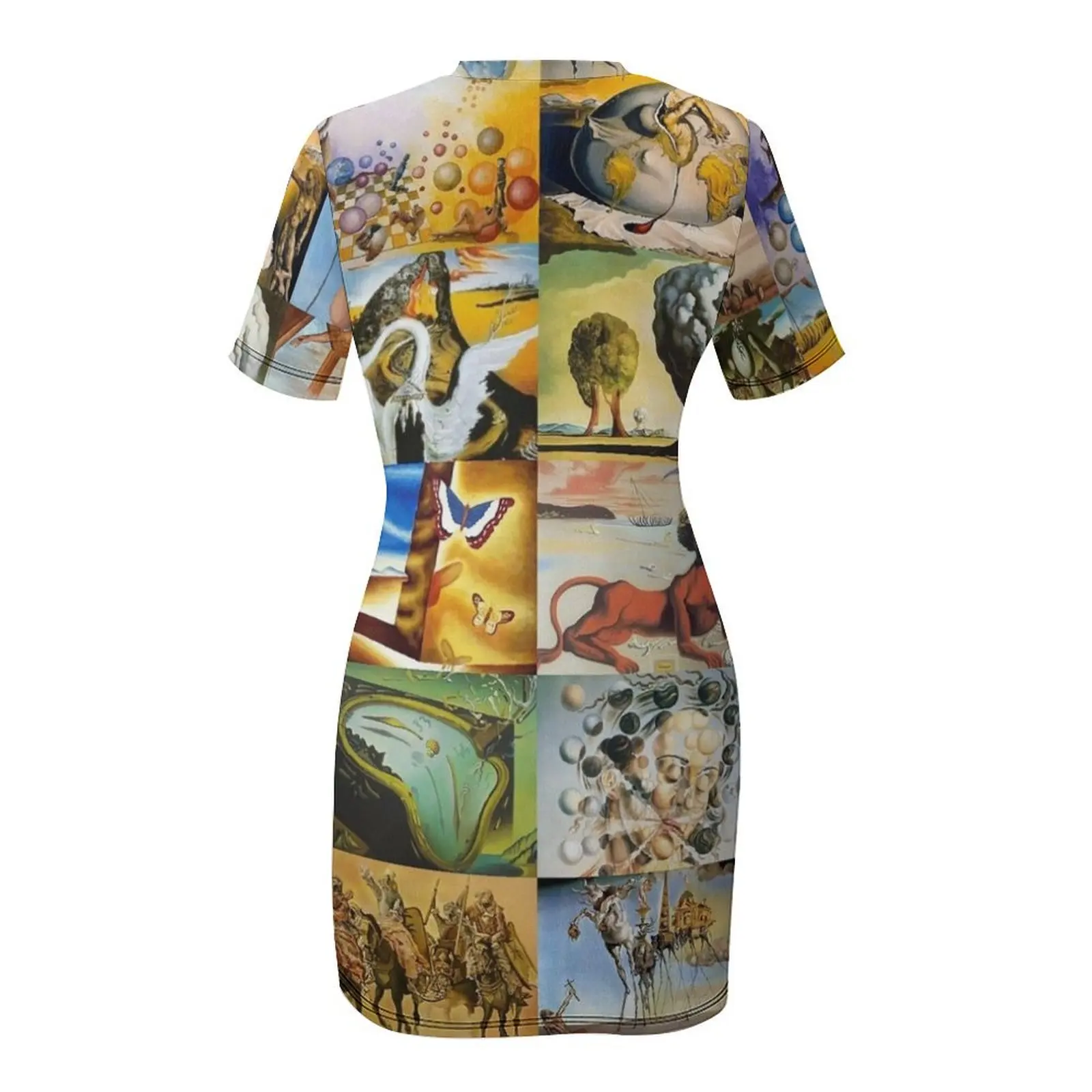 Salvador Dali Short Sleeved Dress birthday dress Bride dresses Dress