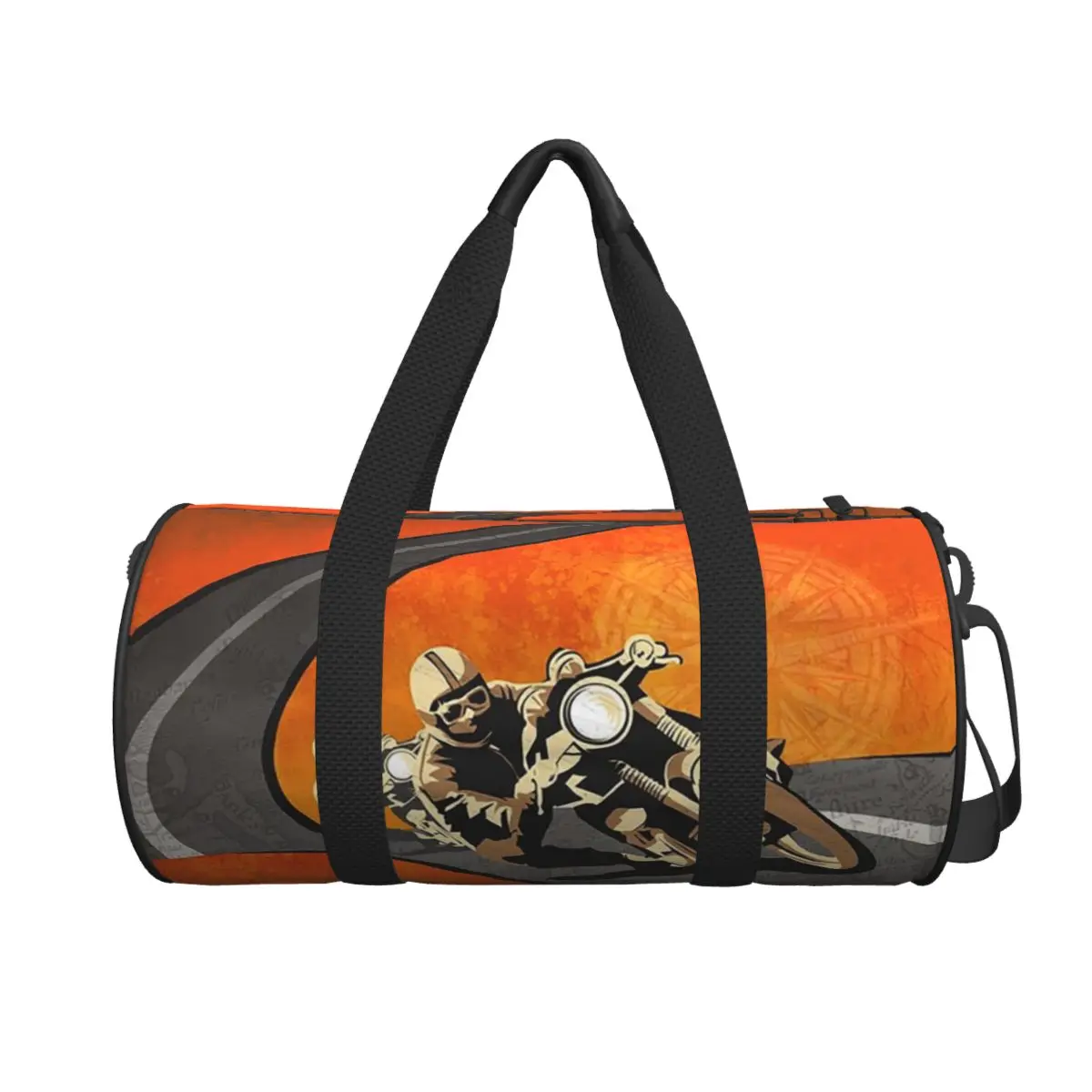 

Motorcycle Races Isle Of Man TT Large Duffle Gym Bag Multi-Functional Duffle Travel Bags Handbags Fitness bag