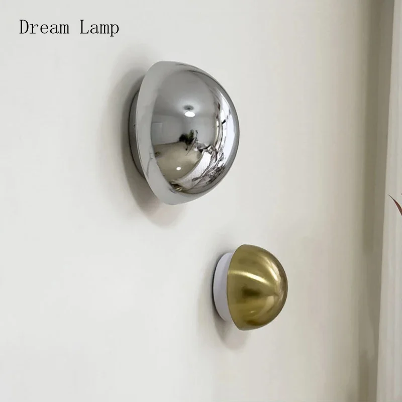 Средневековые хромированные настенные светильники Bauhaus с покрытием, полукруглые грибные лампы, датский дизайнер, гостиная, спальня, прикроватные настенные светильники Средневековые хромированные настенные светильники Bauhaus с покрытием, полукруглые грибные лампы, датский дизайнер, гостиная, спальня, прикроватные настенные светильники