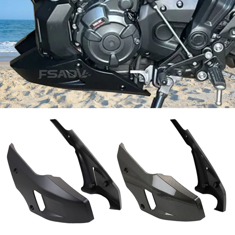 Placa de deslizamiento para motocicleta, Protector de motor, cubierta de protección del chasis compatible con Yamaha MT07 T07 FZ07 FZ-07 Tracer 700 2014-2024