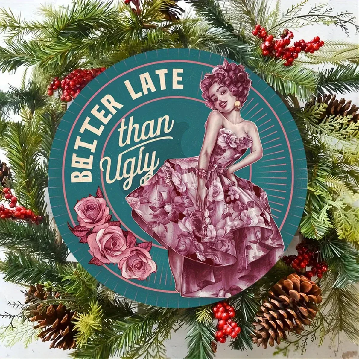 لوحة فنية جدارية عتيقة - مقاومة للأشعة فوق البنفسجية والصدأ، محفورة مسبقًا |   ديكور أنيق للمنزل والنوم، مثالي لديكور الغرفة