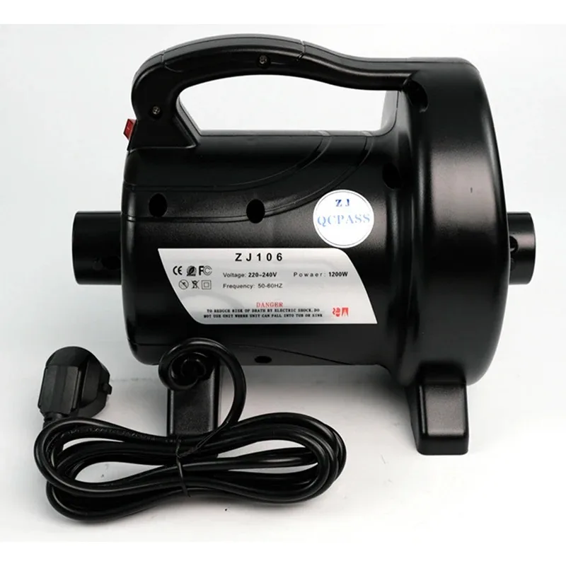 1200W 220V Marine High Pressure Electric Air Pump For Inflatable Boat Inflatable Tent Fast Inflator Equipment