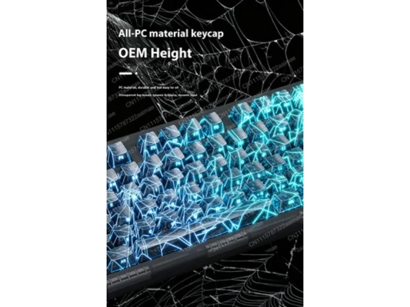 98 Keys Spider Web Mechanical Keyboard 3-Mode Wireless RGB Hot Swap Custom Gaming Keyboard PC Accessories Gift