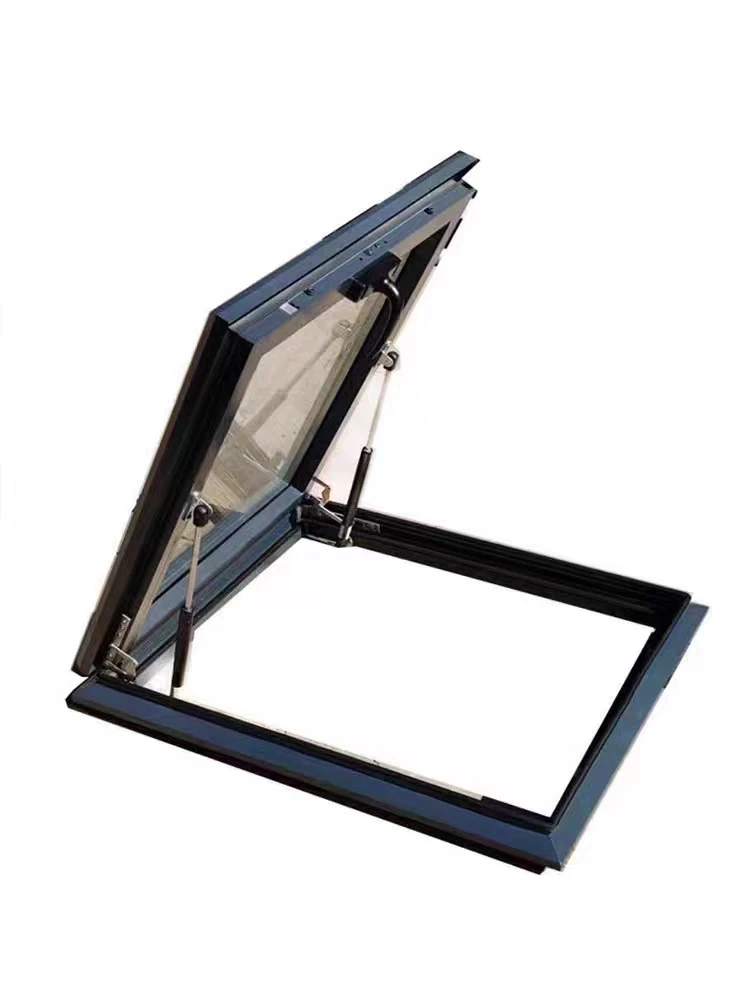 Total Solution Modern Aluminum Skylight Kitchen Project Anti-Mosquito Ventilation Vertical Opening Electric Control Weatherproof
