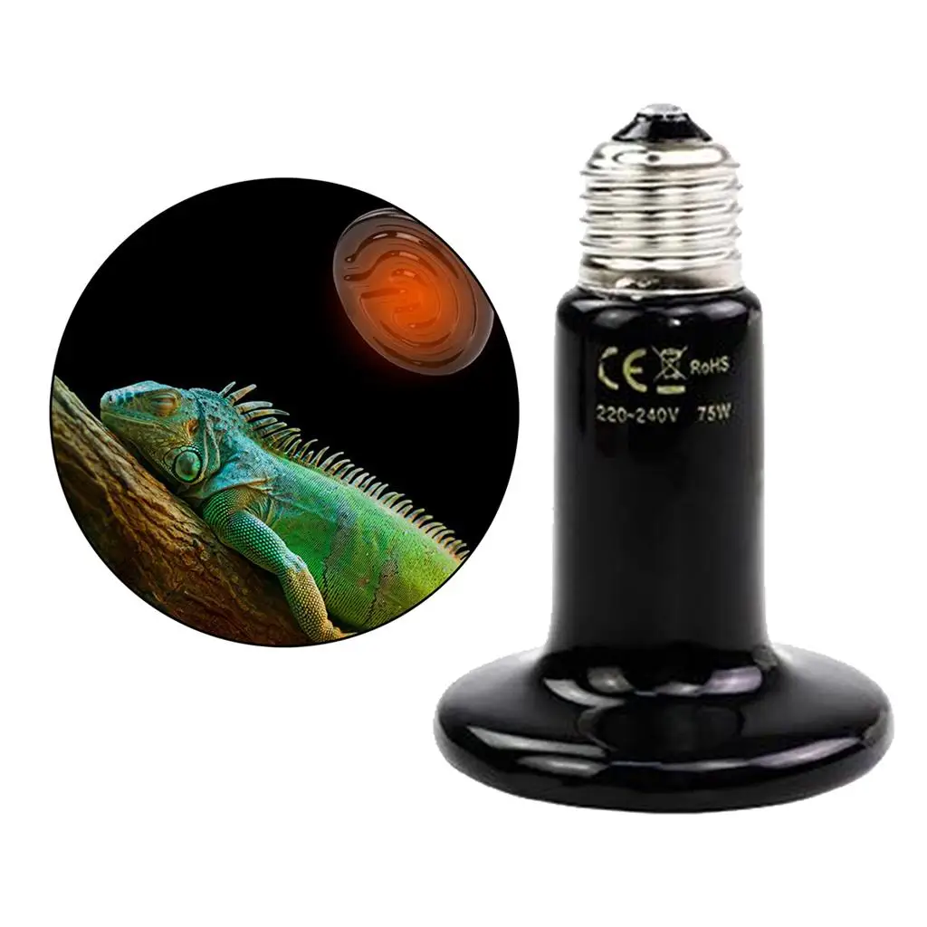 E27 Ceramic Infrared Reptile Heat Lamp Light Bulb 25W 50W 75W 100W 150W 200W