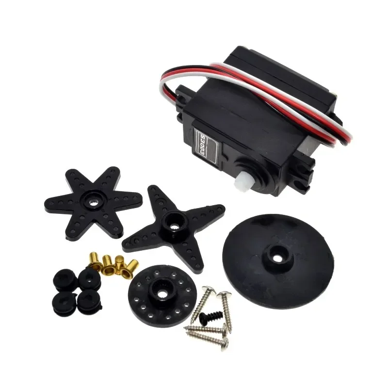 Servo digitale standard da 6 kg - 180 ° /270 ° /360 °   Sterzo a coppia piccola scanalata da 4,8 V-6 V 25 T per auto/barca/elicottero/robot/ciclismo RC