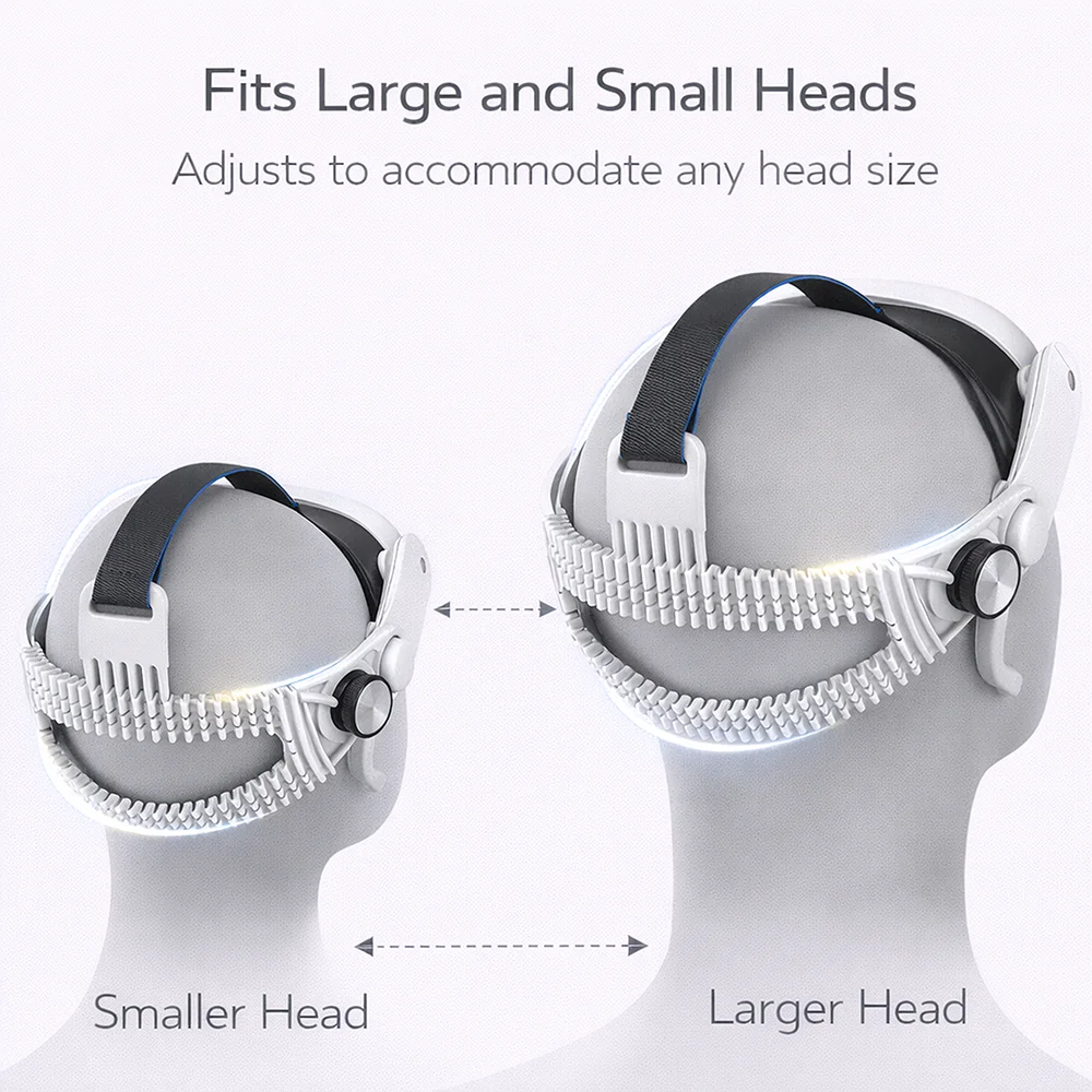 

Эргономичный мягкий ремешок на голову для Quest 3/Quest 3S, универсальный регулируемый оголовье, улучшенные детали для комфорта