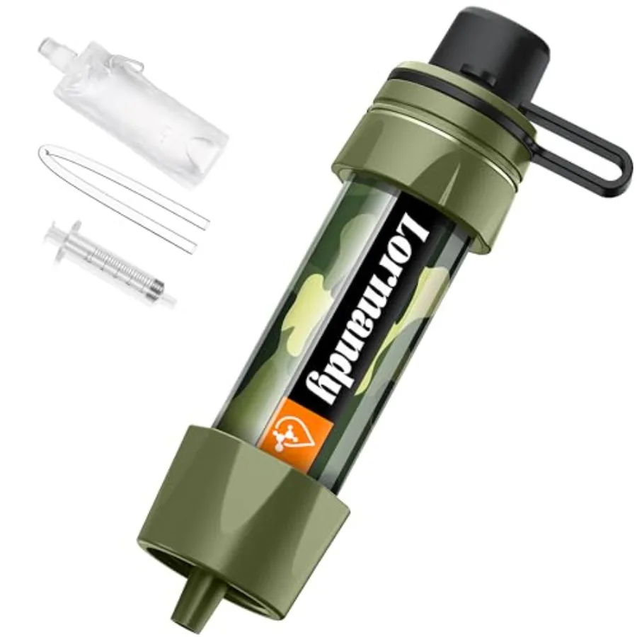 

Straw Water Filter - Portable Water Purifier, Water Filtration System, Reusable Water Straw Purification - Outdoor Emergency an