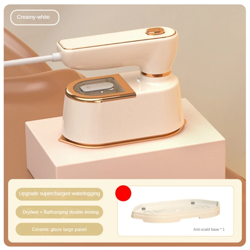 

Mini Steam Iron For Clothes Portable Travel Steam Iron Small Handheld For Dry & Wet Ironing Home Travel College EU Plug