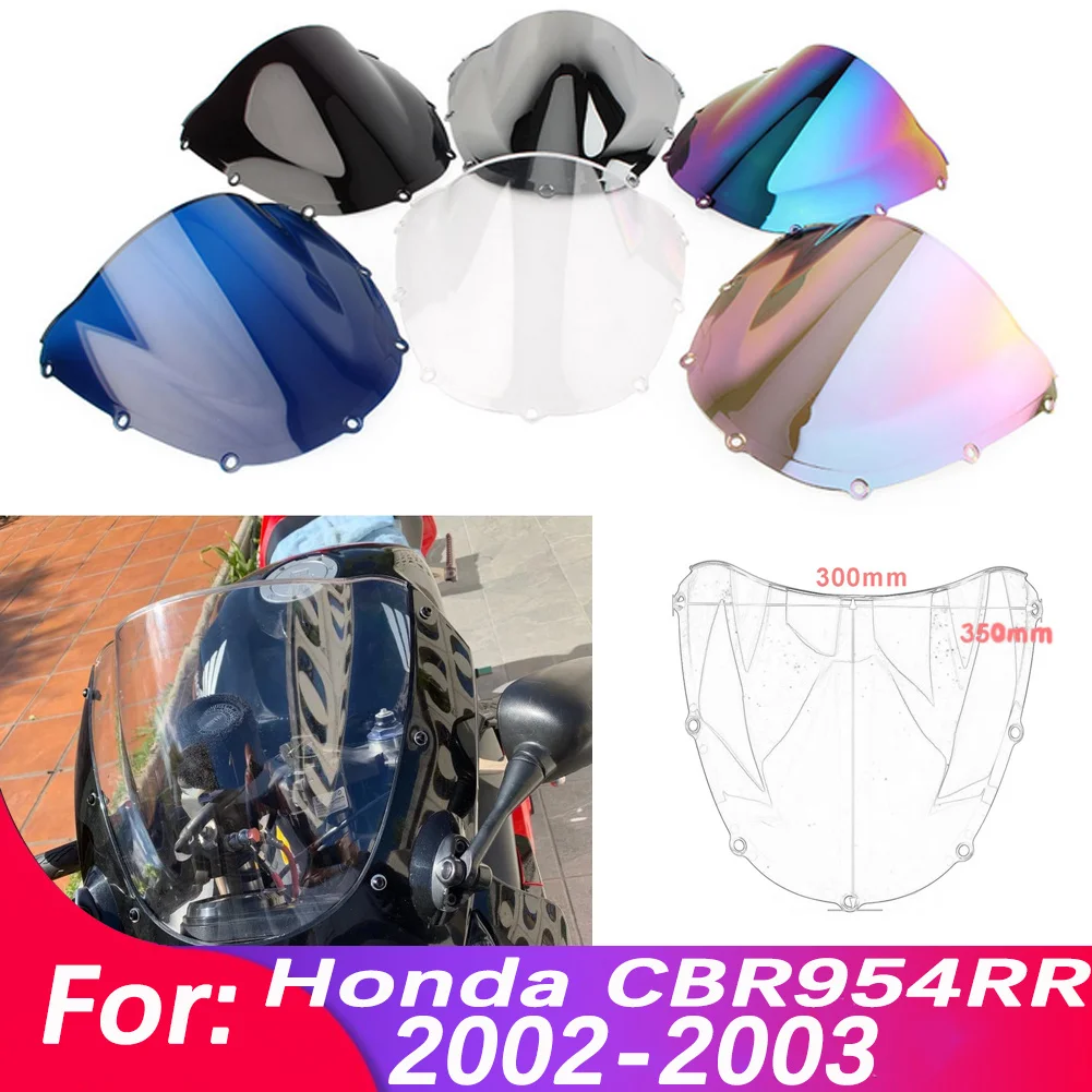 Windshield For Honda CBR954RR CBR 954 RR 954RR 2002-2003 Double Bubble WindScreen Motorcycle Accessories Fairing Deflector