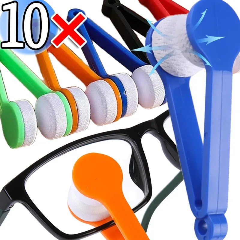 

1/10 шт., двусторонние портативные мини-щётки из микрофибры