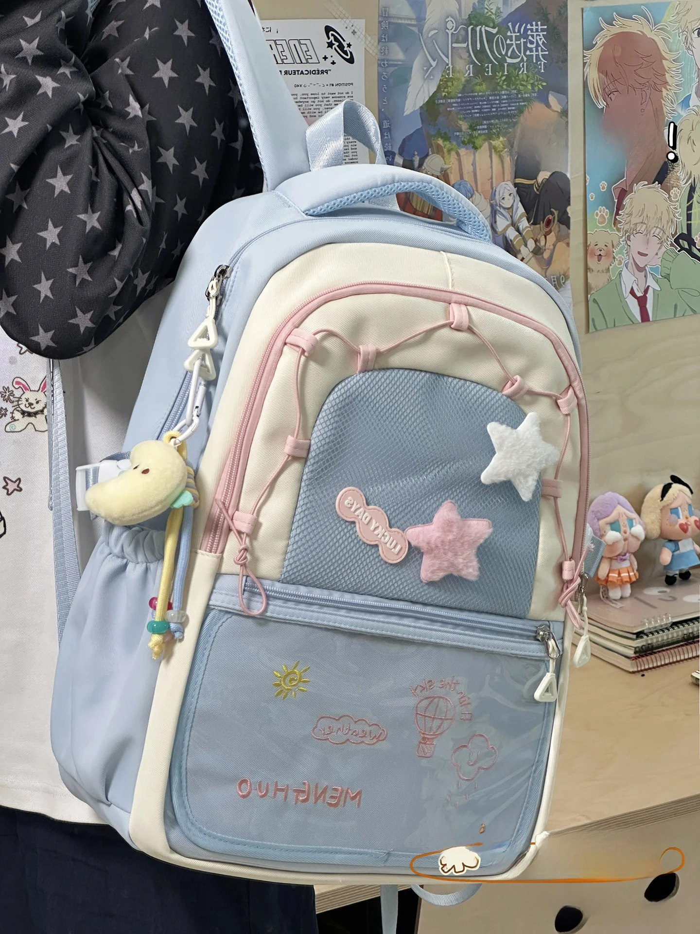 Casual Large Capaci Tea Par Sle Bapa für Junior High School Students Double Oulder Bag Sweet School Sle Soft Ma...