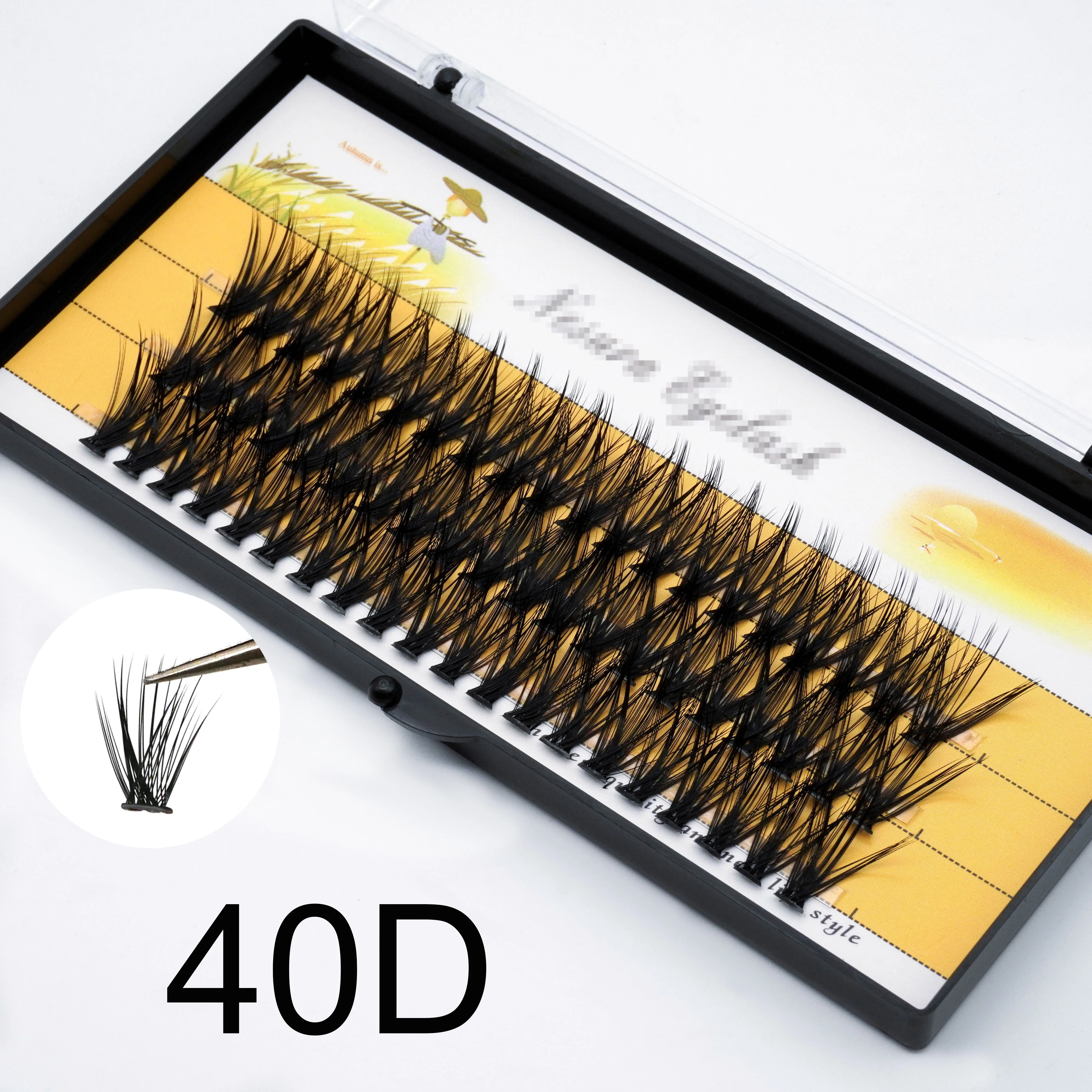 1 box 60 clusters 20/30D extension eyelashes, individual eyelashes, Natural Thick False Eyelashes, , Individual Eyelash Bunche