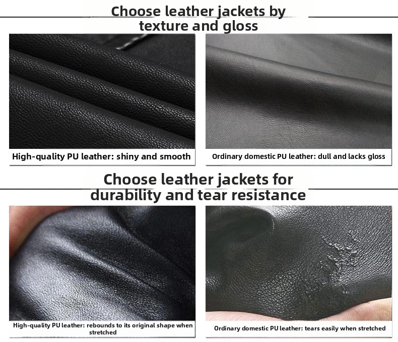 Cappotto corto in pelle da donna slim fit con risvolto Giacca in PU Abbigliamento da bici Capispalla da donna alla moda