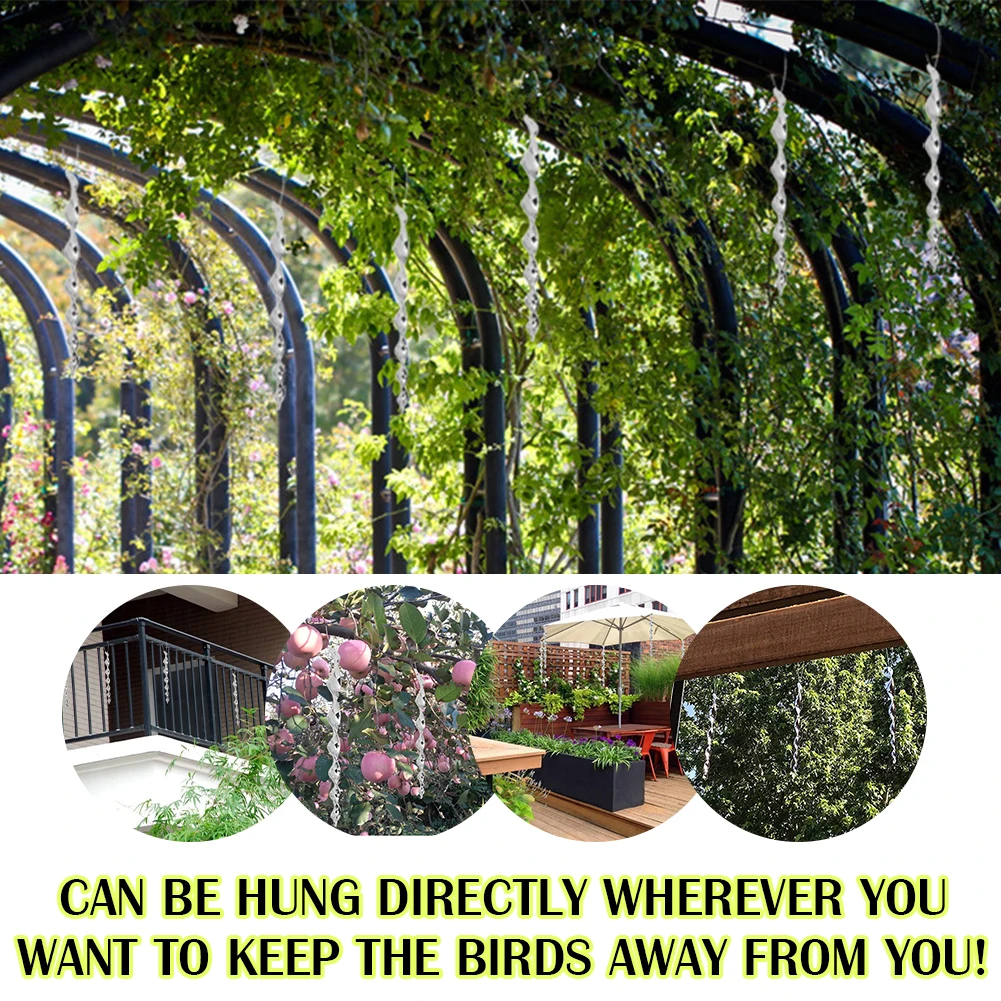 أعواد طارد الطيور حديقة ساحة الميدان معلقة حماية المحاصيل دوامة تصميم في الهواء الطلق طارد رادع ديكور الحفلات #6