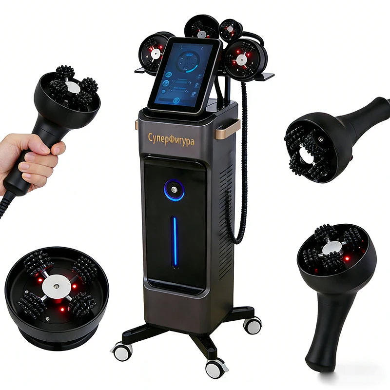 

Latest 4 In 1 Inner Ball Roller Vibration Massager With 4 Handles 360 Degree Rotating Massage For Fat Burning Muscle Stimulation