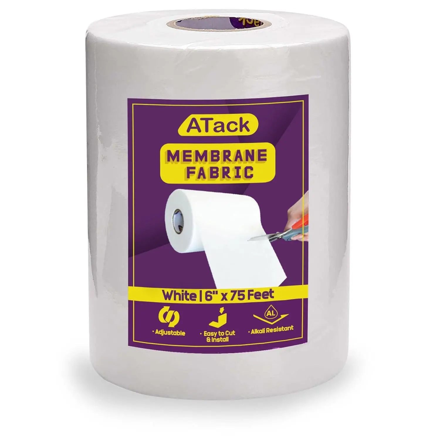 

Waterproof Anti-Fracture Membrane Fabric Sheet, 6" x 75', Barrier Mesh Tape for Shower Walls and Tiles