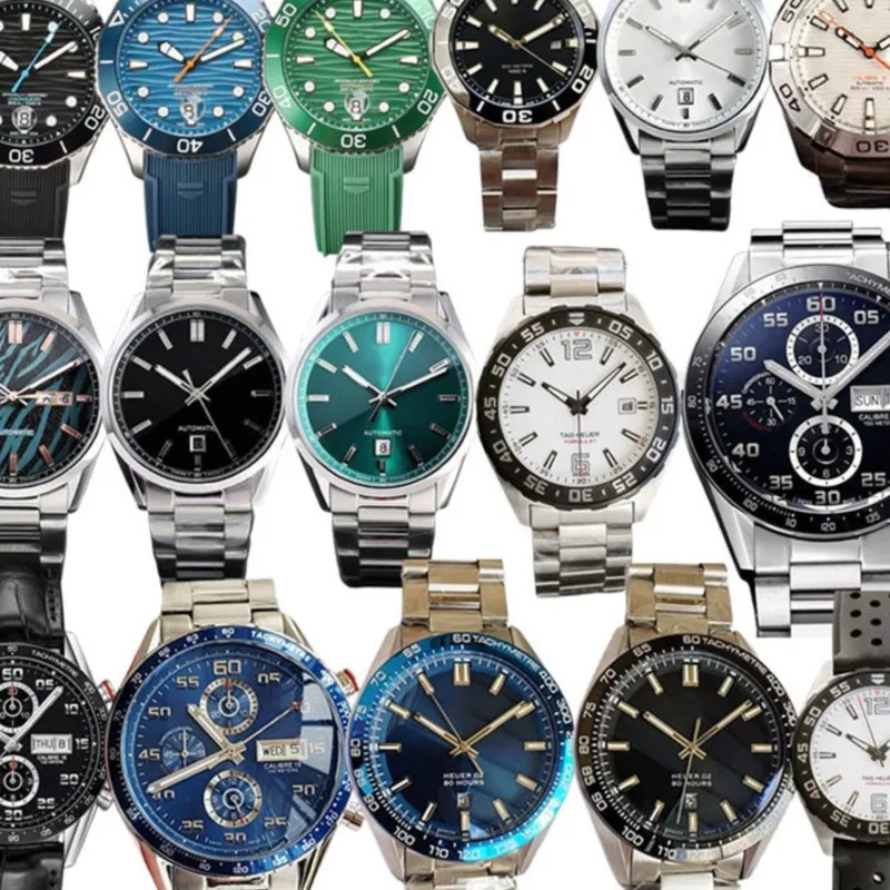 Men's 904L Stainless Steel Automatic Mechanical Watch 44mm Tages Aviation Inspired Design