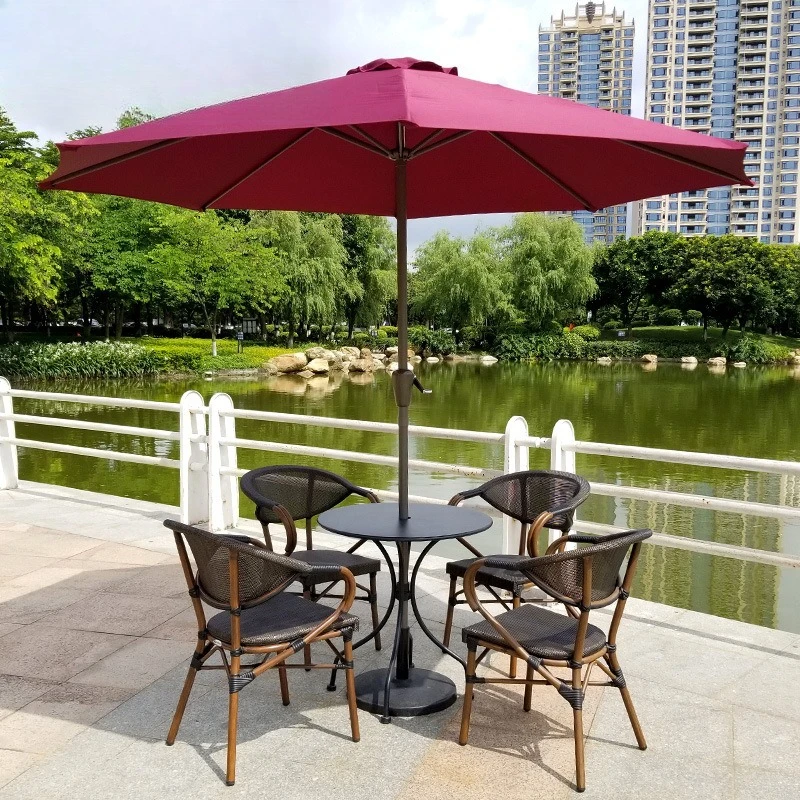 Outdoor Xingba tables and chairs rattan chairs B & B courtyard cafe bar milk tea shop balcony modern leisure waterproof