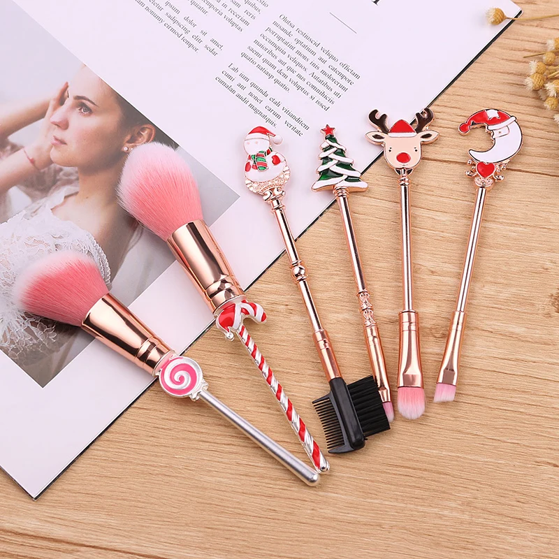 Makeup Brush Set with Cute Pouch Festival Display Anime Makeup Brush Set Pink Makeup Brushes Set Professional Cosmetic Tools Kit