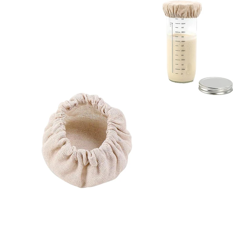 2024 New Beige Petri Dish Cloth Cap Fermentation Petri Dish Cloth Cap Petri Dish Cloth Cap(Glass bottle not included)