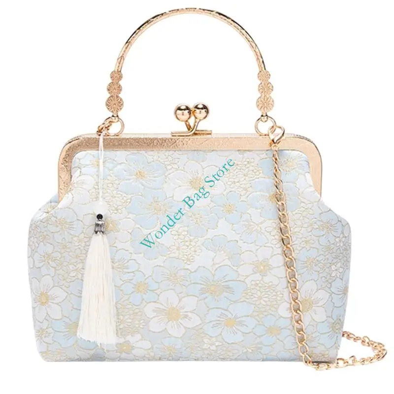 

H3CB Сумка для аксессуаров Дизайн в стиле Qipao с тиснением Художественный Практичная ткань Назначение Свадьба Повседневная мода