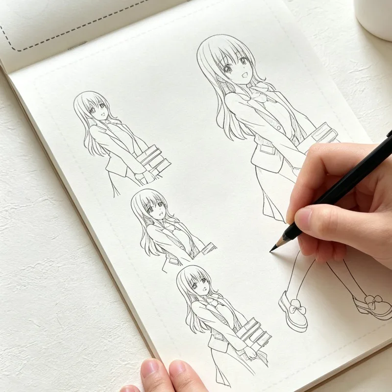 32 Page Step-by-step Tutorial for Manga Drawing: A Guide To Drawing Manga Characters Suitable for Teenagers Adults and Artists
