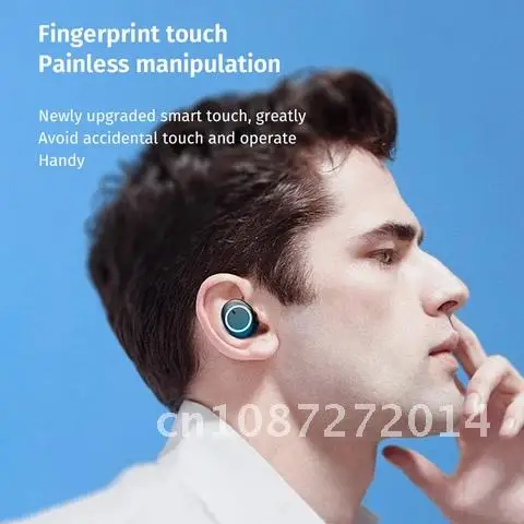 

Wireless Headphones Bluetooth 5.1 TWS Small Square Box Sports Outdoor Headset for Smart Phone F9-3 Earphone