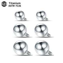 G23 Titanium Ball Replacement External Screw Thread Ball Accessories for Labret Industrial Barbell Horseshoe Ring Body Jewelry