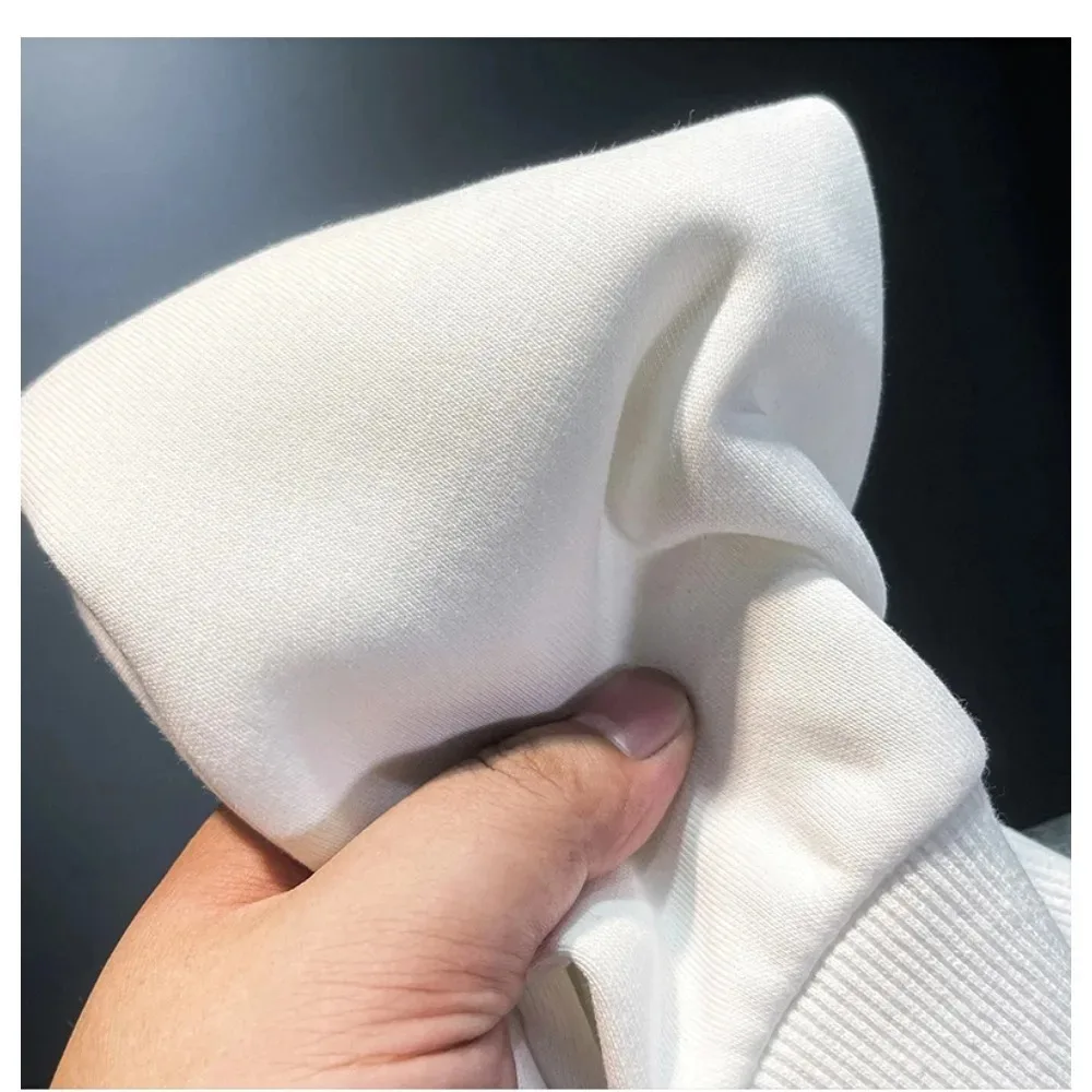 2025 جديد الخريف بلون الجولة الرقبة البلوز الرجال النساء عادية فضفاض كم طويل كنزة بمقاس كبير للجنسين الشارع الشهير القمم