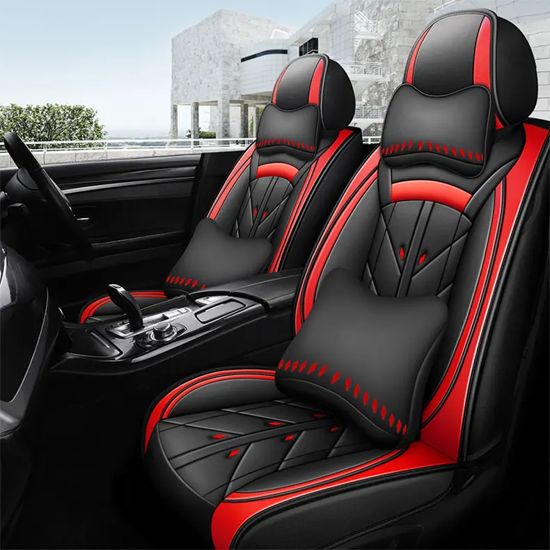 

Universal Car Seat Cover for Most Car Models Fit Airbag Port Waterproof Anti-Slip Leather Auto Accessories Interior