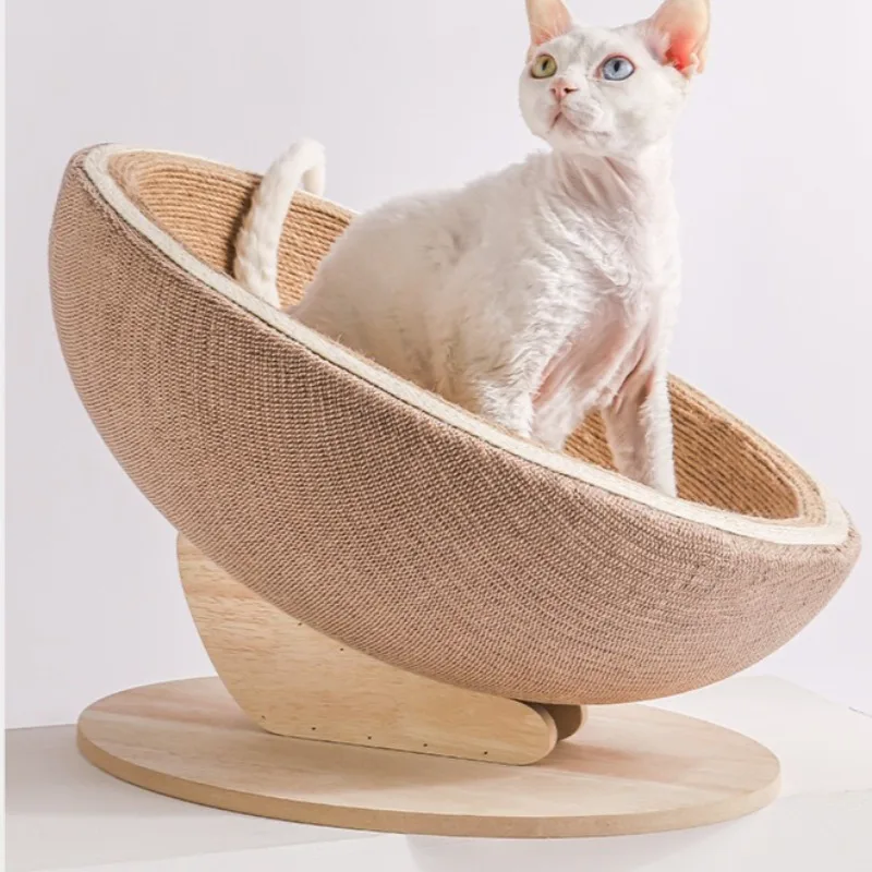 Extra Large Sisal Cat Scratching Board Bed All-in-One Cat Scratching Bowl Cat Sofa Cat Lounge Chair Eggshell Cat Bed