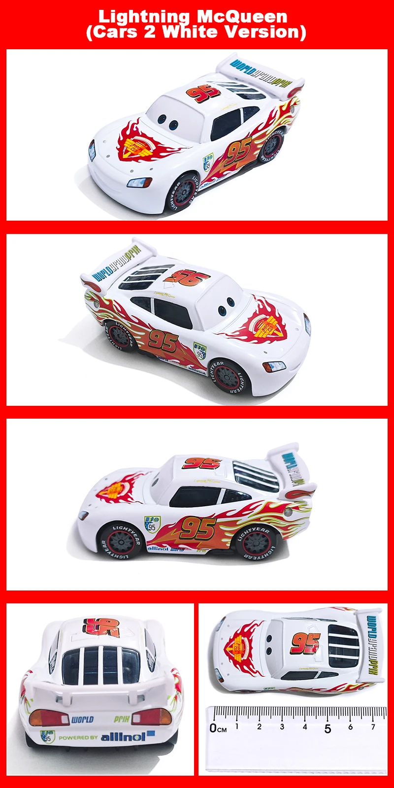 Pixar Cars Lightning Dragon McQueen Rennwagen-Spielzeug 1/55 Metall-Druckguss-Modellauto Sammlerstücke aus Legierungsmaterial Kindergeschenke – Detail 34