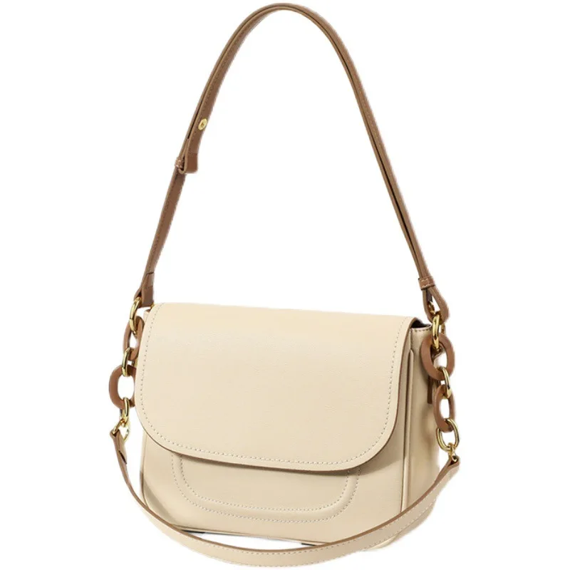 

New fashionable and versatile single - shoulder - body bag, cowhide bag, women's under - arm bag