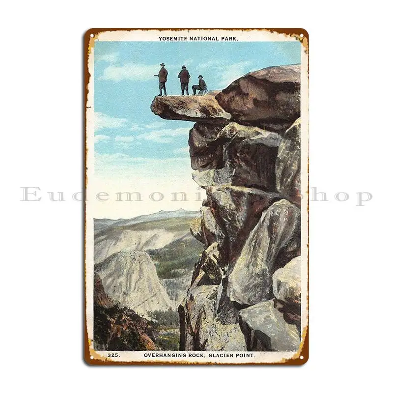 Overhanging Rock Glacier Point Yosemite National Park California Metal Plaque Poster Personalized Designing Tin Sign Poster