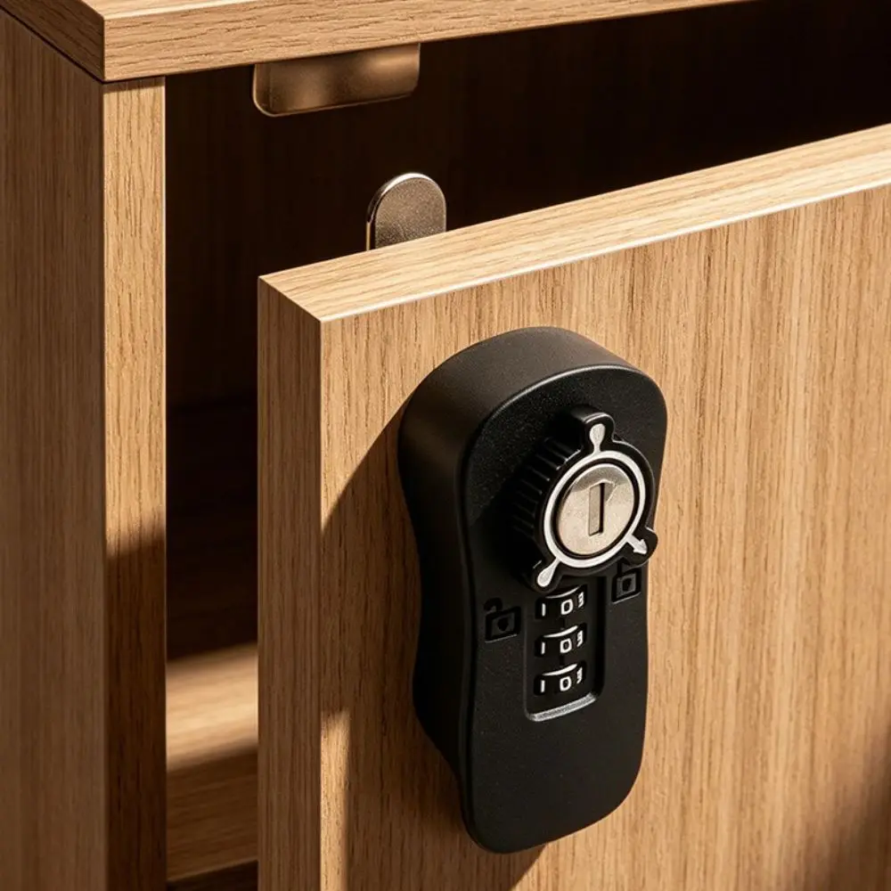 Zinc Alloy Combination Cabinet Lock 3 Digit Rotating Cam Mechanical Drawer Lock Solid Plastic Surface Mount