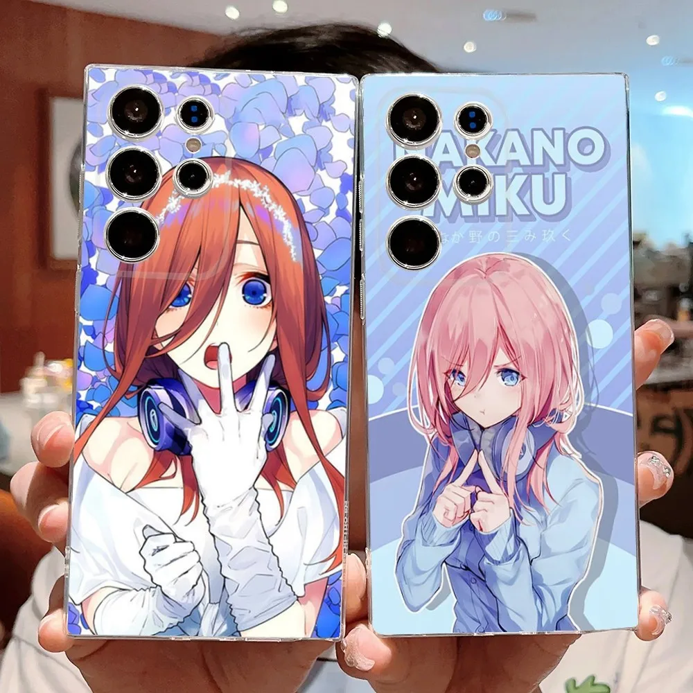 Nakano Miku Anime Phone Case Silicone Case For Samsung S30,S23,S21,S22,S20 Ultra,S20 FE lite,S10,S9,S8 PIus Cover Clear