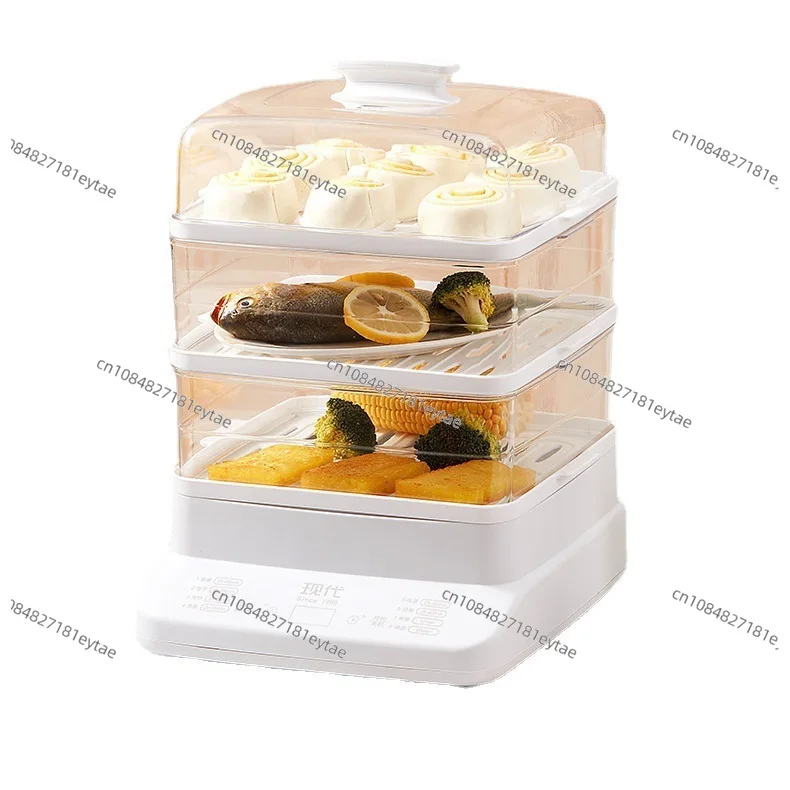 

Electric steamer Multifunctional household steam pot Dual-purpose three-layer steamer Large-capacity electric steamer