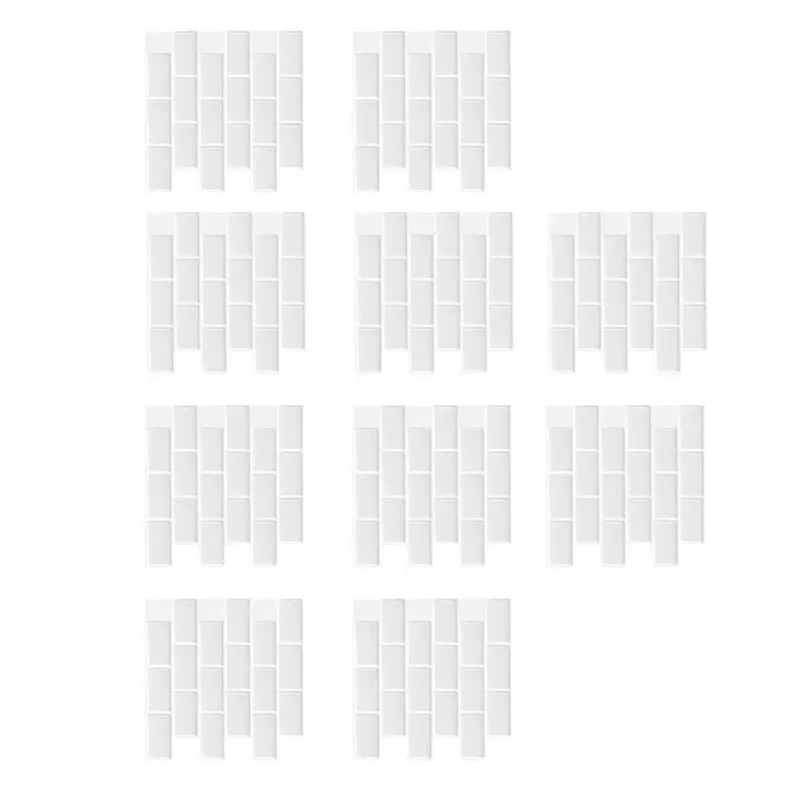 AT51-White PET Subway Tile 10 Sheets Waterproof Peel And Stick Backsplash, 12