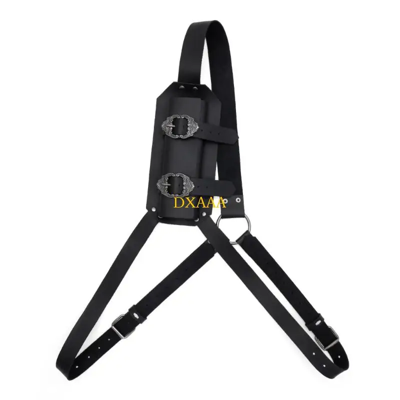 

DXAA Medieval Swords Shoulder Back Sheath Holder,Swords Leather Buckles Holsters Adult