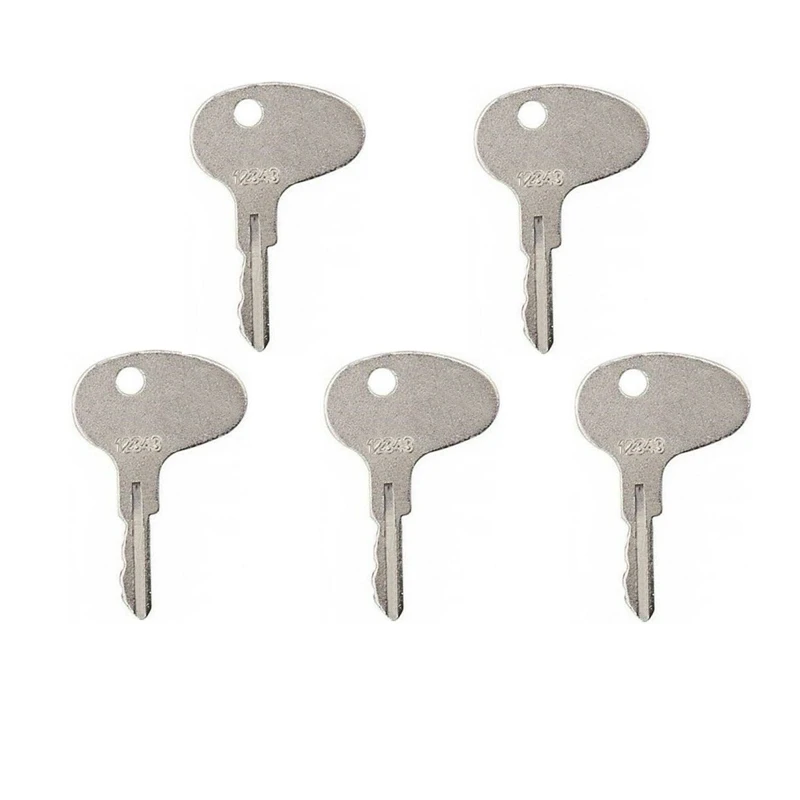 

5 Pcs 12343 123243 Key For Caterpillar Kubota Towmotor Satoh Kumiai Forklift Dozer Tractor 912-0514920