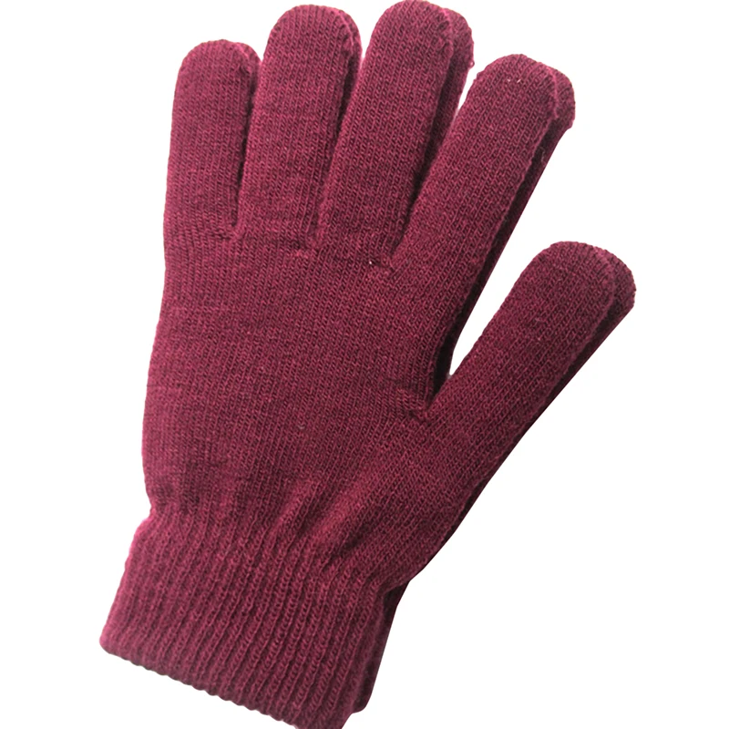 Plush Gloves Women Men Autumn Thickened Solid Color Full Finger Mittens Hand Warmer Gloves Couple Cycling Gloves Winter Knitted