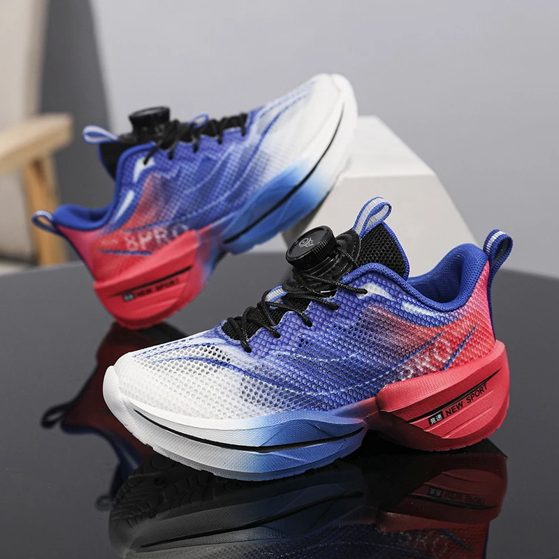 

Double Layer Vent Mesh Kids Trainers Summer Sweat Resistant Layer Reinforced Heel Stable Outdoor Running Shoes